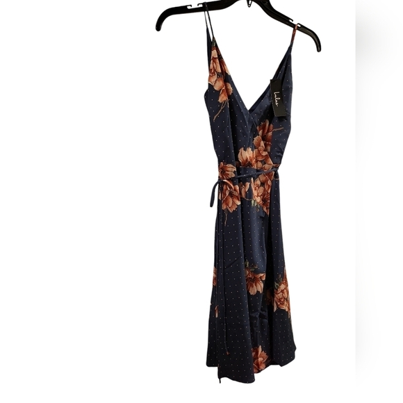 NWT LULUS XS Summer Wrap Dress Floral print open back - Picture 7 of 11